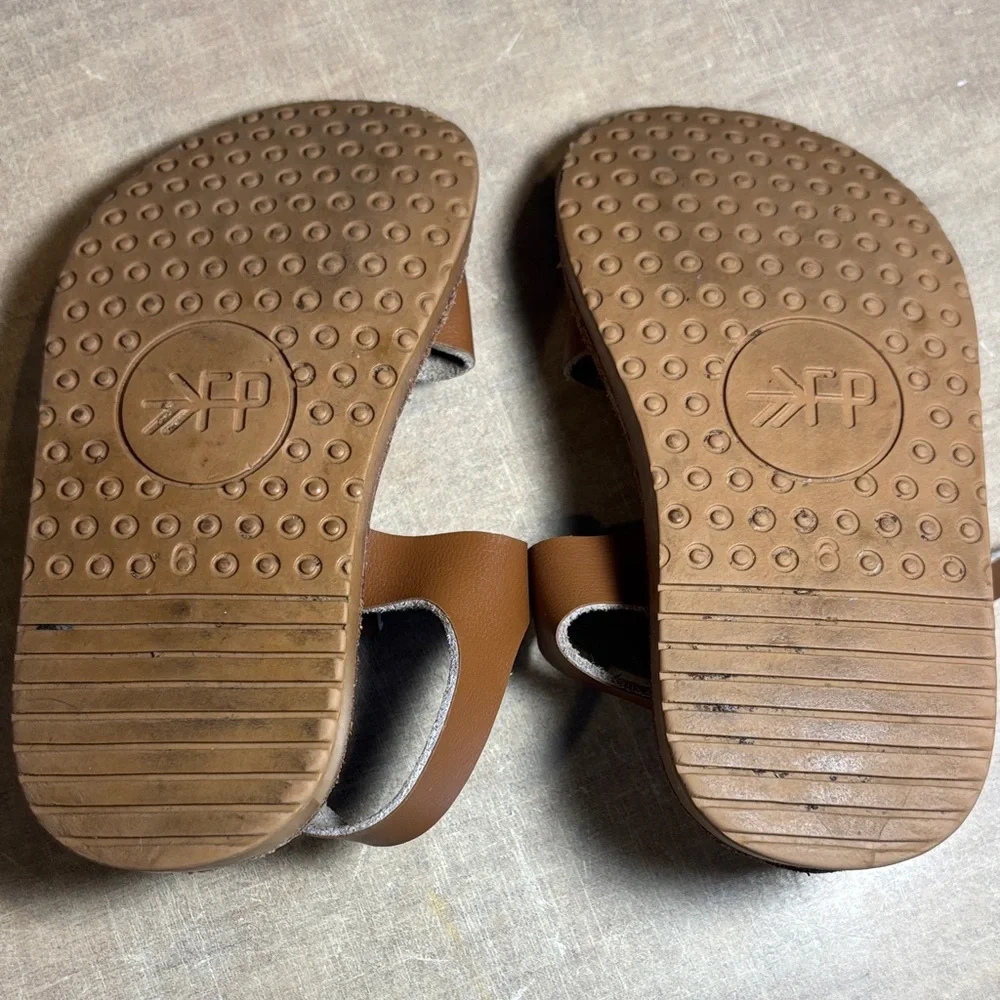 Classic Brown Leather Kids Sandals